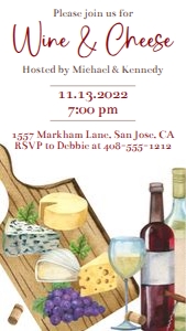 Wine and cheese party evite WCGT: Wine and cheese party evite WCGT
