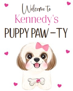 Shihtzu 16x20 puppy welcome sign: Shihtzu 16x20 puppy welcome sign