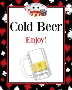Casino Cold Beer sign CABR bundle: Casino invitation 5x7 CABR bundle