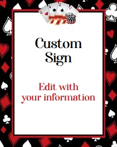 Editable Casino sign CABR bundle: Casino invitation 5x7 CABR bundle