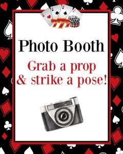 Casino photo booth sign CABR bundle: Casino invitation 5x7 CABR bundle