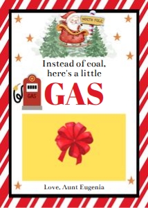 Santa Gas Card Holder design preview