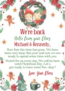 Twin boy and girl elves we're back 5x7 design preview