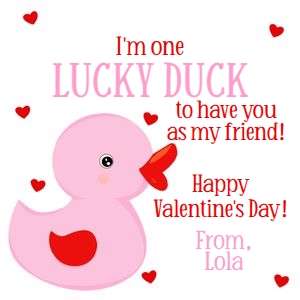 I'm one lucky duck to have you as my friend 3x3 tag design preview