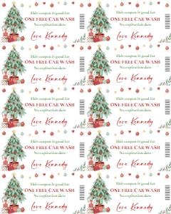 Christmas coupons with barcode: Christmas coupons with barcode