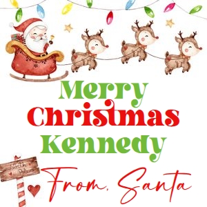 Santa 3x3 Christmas tag design preview