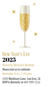 New Years Eve 2025 Evite: New Years Eve 2023 Evite