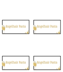 New Years Gold and Black Food Card design preview