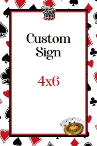 4x6 Casino Custom Sign: Bundle casino 8x10 welcome sign cas