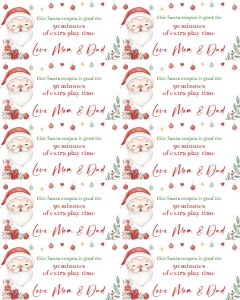 Santa coupons without barcode: Santa coupons with barcode