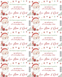 Santa coupons with barcode: Santa coupons with barcode