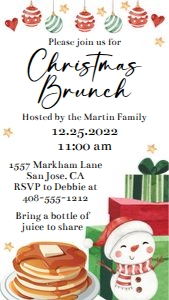 Christmas brunch evite design preview