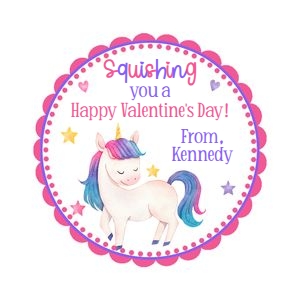 Unicorn squishing circle tag design preview