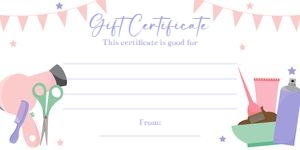 Hair salon gift certificate 8x4: Hair salon gift certificate 8x4