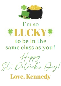 Lucky St. Patricks Day Shamrock class 2.5x3.5 tag bundle: Lucky St. Patricks Day Shamrock class 2.5x3.5 tag bundle