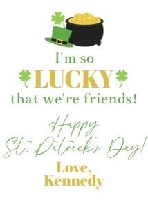 Lucky St. Patricks Day Shamrock friends 2.5x3.5 tag bundle: Lucky St. Patricks Day Shamrock class 2.5x3.5 tag bundle