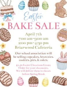 Easter bake sale 8.5x11 flyer design preview