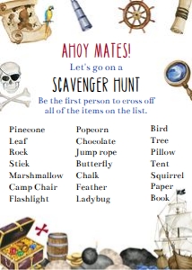 Pirate scavenger hunt 5x7 PIBI design preview