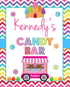 Candy bar sign 8x10 CABP design preview