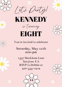Smiley face 5x7 invitation SMTE bundle design preview