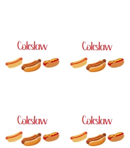 Hot dog party food card HOTD design preview