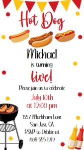 Hot dog evite HOTD design preview