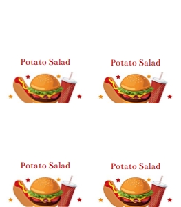Burgers and dogs food cards BUDG: Burgers and dogs food cards BUDG