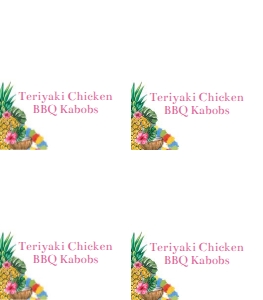 Hawaiian Luau food card HLDA design preview