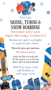 Skiing snowboarding evite design preview