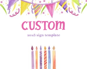 6th birthday custom sign 10x8 SCAB design preview