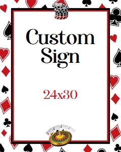 Casino 24x30 sign: Casino editable 8x10 sign