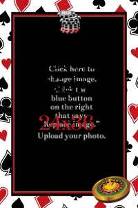 Casino editable 24x36 sign with photo: Casino editable 8x10 sign