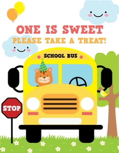 Wheels on the Bus Sign: Wheels on the Bus Party Decorations Kit