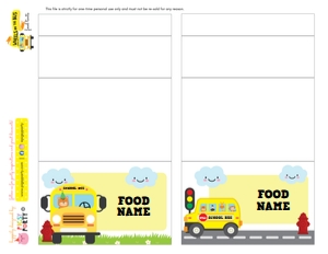 Wheels on the Bus Food Labels: Wheels on the Bus Party Decorations Kit