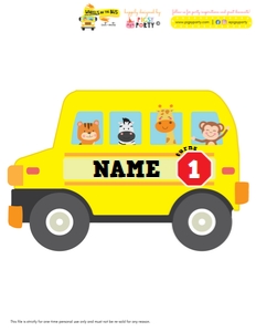 Wheels on the Bus Cut-Outs: Wheels on the Bus Party Decorations Kit
