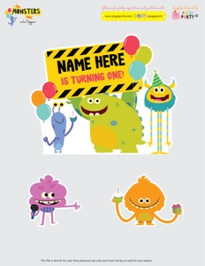 Monsters Cake Topper: Monsters Cake Topper