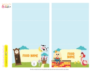 Nursery Rhyme Food Labels: Nursery Rhyme Food Labels