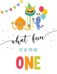 Monsters Party Sign: Monsters Party Kit