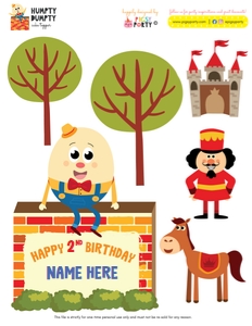 Humpty Dumpty Cake Topper: Humpty Dumpty Party Decorations Kit