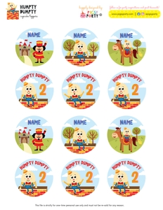 Humpty Dumpty Cupcake Toppers: Humpty Dumpty Party Decorations Kit