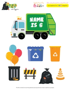 Garbage Truck Cake Topper: Garbage Truck Cake Topper