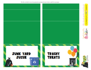 Garbage Truck Food Labels: Garbage Truck Food Labels