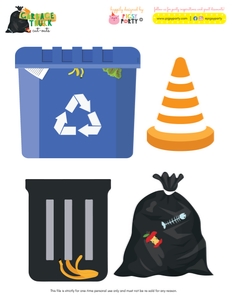 Garbage Truck Cut-Outs: Garbage Truck Party Kit