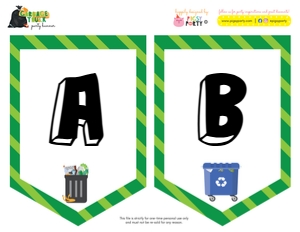 Garbage Truck Banner: Garbage Truck Party Kit
