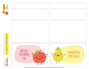 Tutti Fruitti Food Labels: Tutti Frutti Party Decorations Kit
