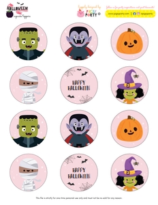 Halloween Cupcake Toppers: Halloween Party Kit
