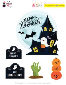 Halloween Cake Topper: Halloween Party Kit