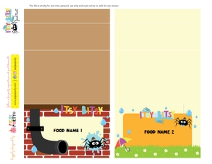 Itsy Bitsy Spider Food Labels: Itsy Bitsy Spider Party Kit