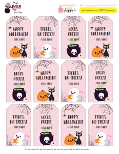 Halloween Party Favor Tags: Halloween Party Kit