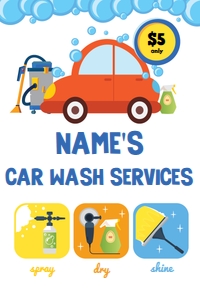 Car Wash Services Sign: Car Wash Services Sign